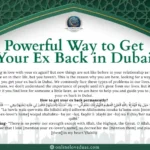 Get Your Ex Back in Dubai- Onlineloveduas