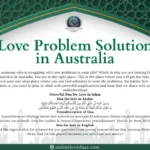 Love Problem Solution in Australia- Onlineloveduas